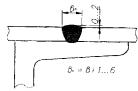Сварные швы двудечной плавающей крыши (верхняя дека): форма шва