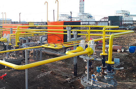 Размещение оборудования и газопроводной обвязки на объекте эксплуатации СУГ