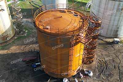 Строительство резервуара для сырой нефти в Саратовской области