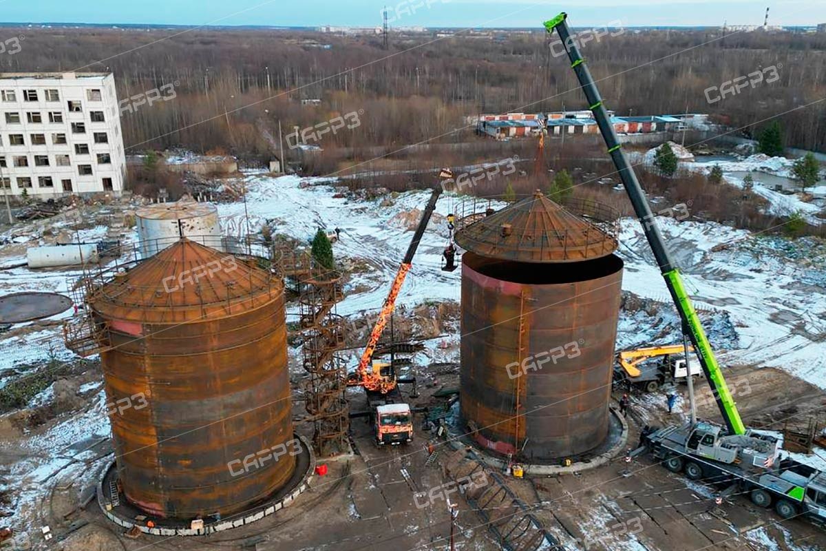 Строительство резервуаров для склада хранения мазута в Архангельске